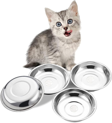 Whisker Fatigue Cat Bowls Whisker Friendly Stainless Steel Cat