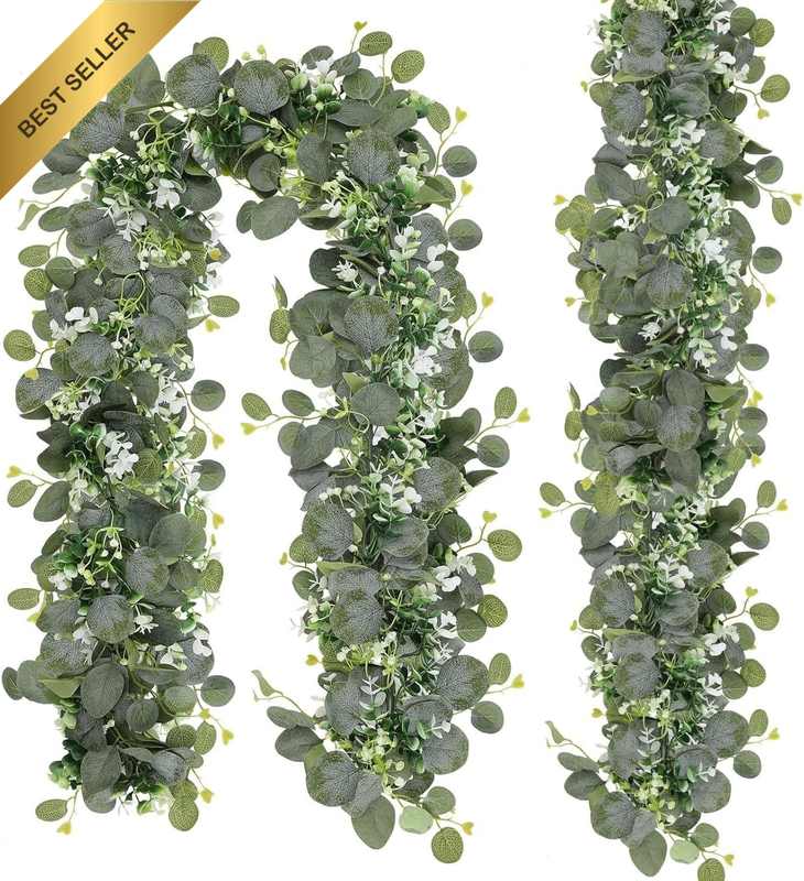 2 Pack Artificial Eucalyptus Vines 70.78In Greenery Garland Wedding Decor