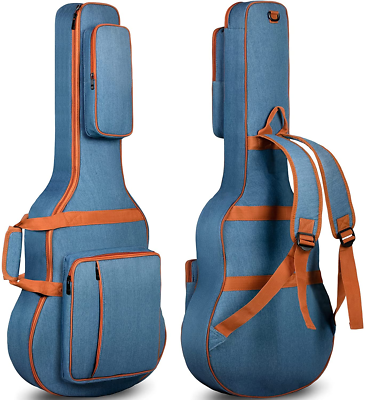 Acoustic Guitar Gig Bag 0.35Inch Padded Guitar Bag Soft Denim