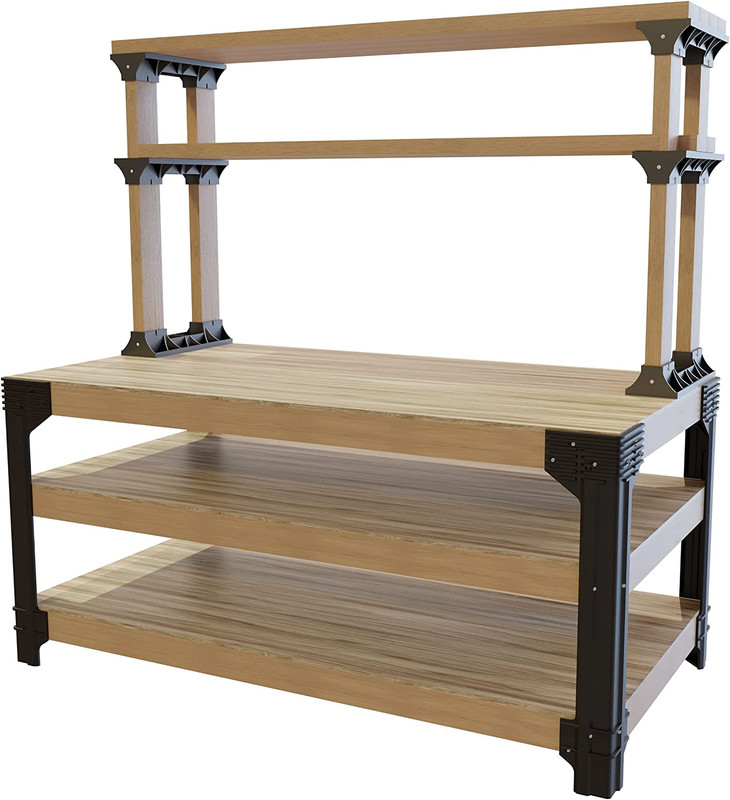Workbench Table Kit DIY Bench Custom Storage Wooden Shelf Garage