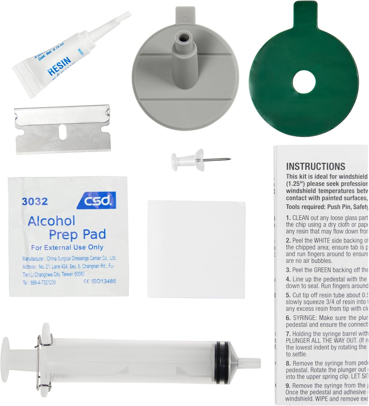 81546 Bullseye Windshield Repair Kit, 5ml,Blue