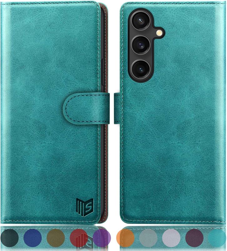 Compatible with Samsung Galaxy S25 Wallet case with RFID Blocking Credit Card Ho