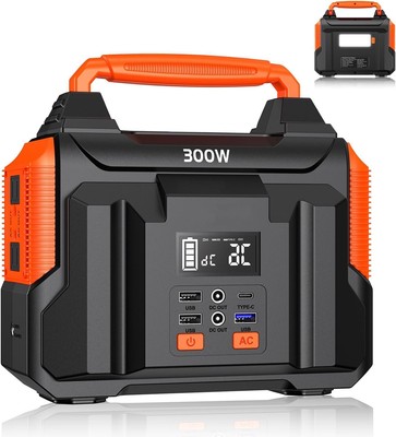 Portable Power Station 300W 257wh Lithium Battery  Small Generator Home Camping