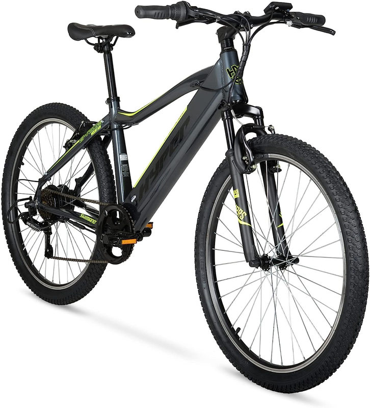Hyper E-Ride Electric Mountain Bike for Adults 26 Inch. 250W, 36V Battery, Mount