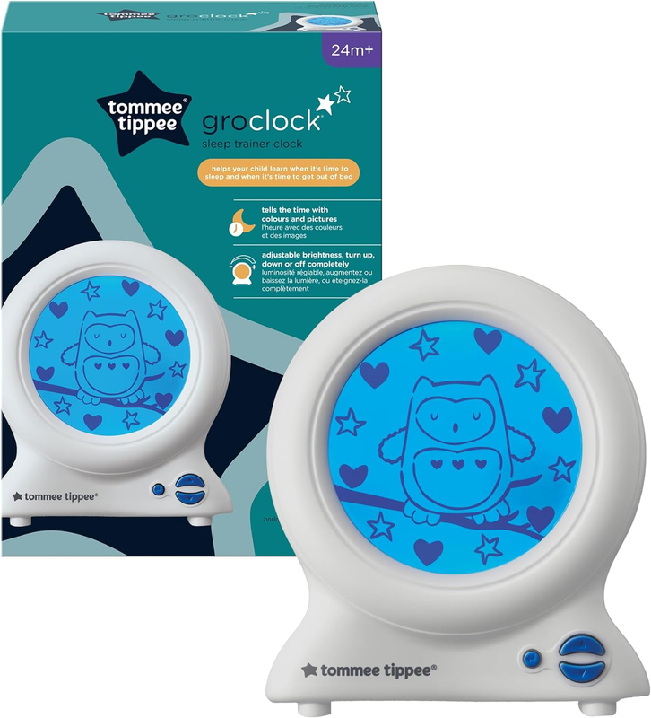 Groclock Sleep Trainer Clock |Alarm Clock and Nightlight for Young Children, USB