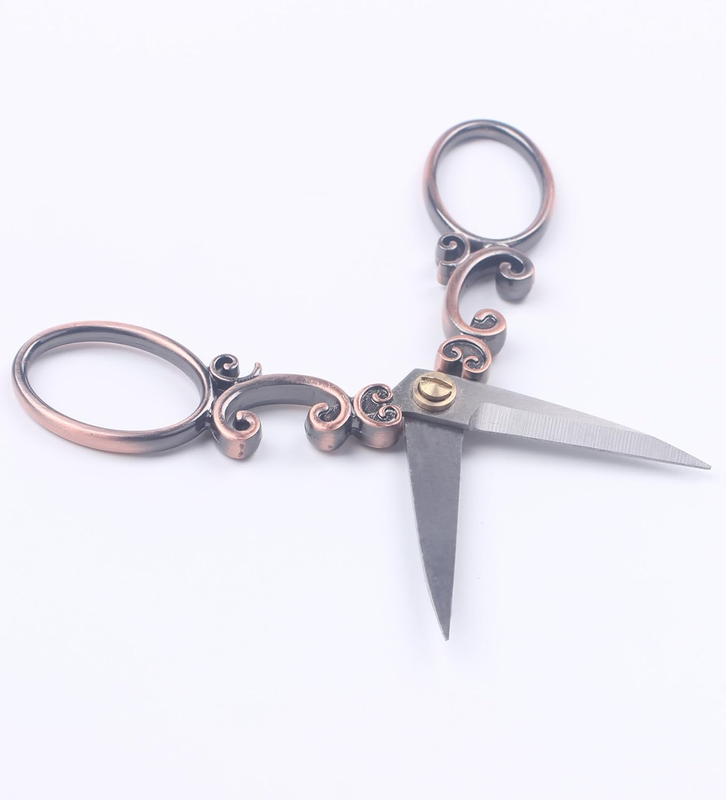 European Vintage Stainless Steel Sewing Scissors DIY Tools Cloud Pattern Dressma