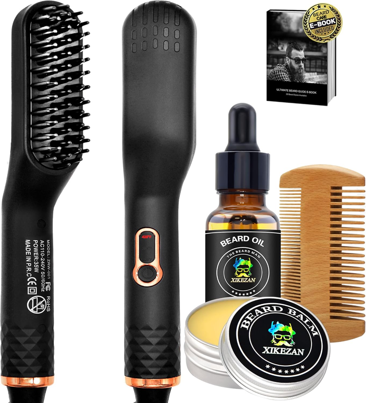 Cepillo Alisador para el cabello O Barba Larga para hombre