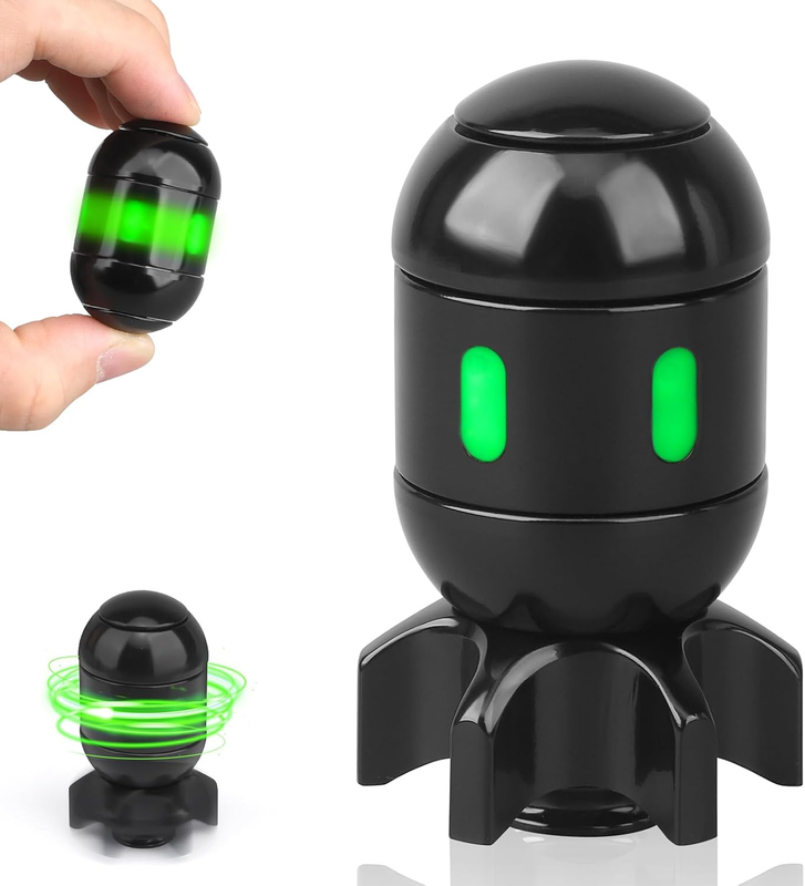 Metal Fidget Toy for Adults Kids, Two-In-One Atomic Bomb Fidget Spinner, Fidget