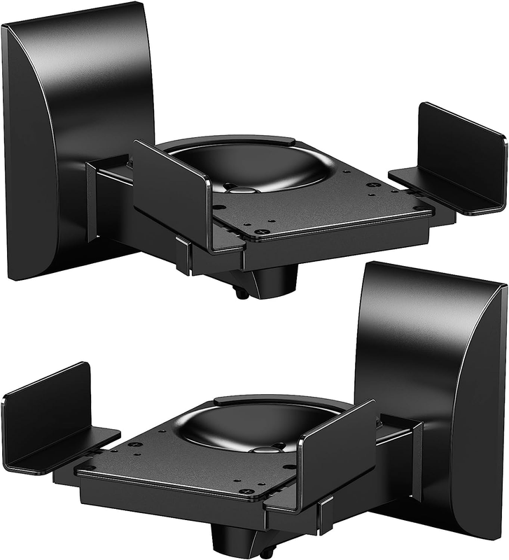 WALI Speaker Wall Mounts, Dual Side Clamping Bookshelf Mount