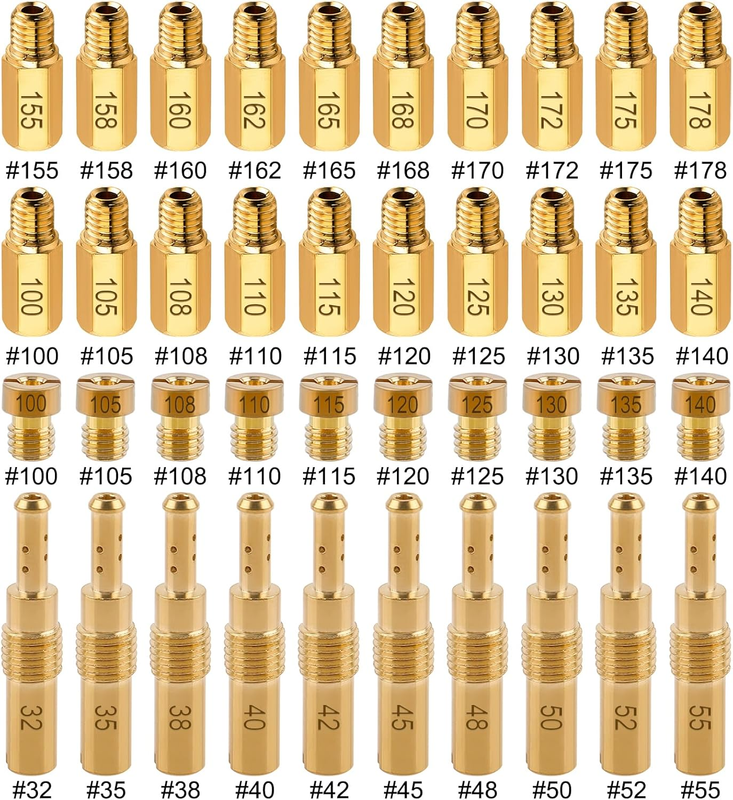 40Pcs Carburetor 30Pc Main Jets+ 10Pc Slow Jets/Pilot Jet Kit for PWK Keihin OKO