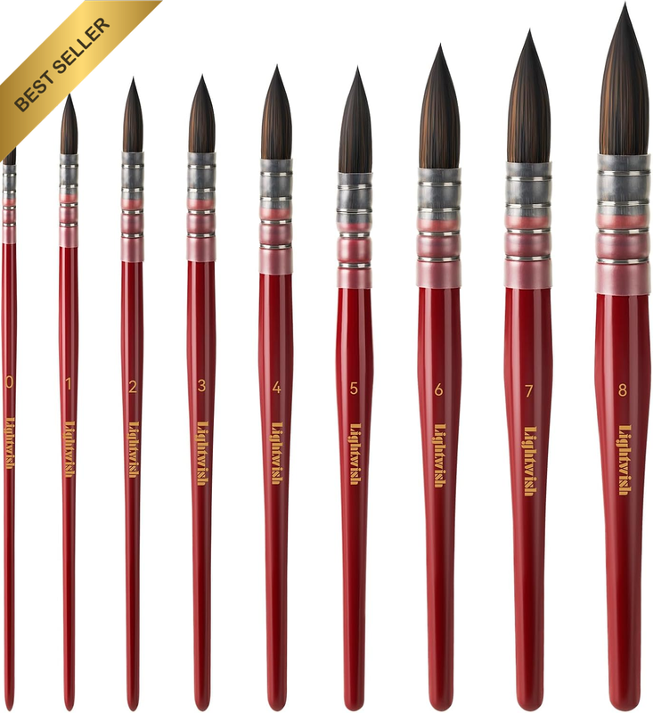 Watercolor Brushes Set, Synthetic Hair Paint Brushes Kit for Artists, Adults, an