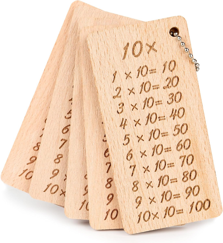 Lernkarten Holz für Einmaleins Schulanfang Kinder Multiplikation Geschenk