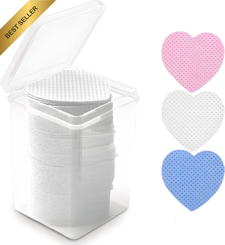 400 PCS Lint Free Nail Wipes, 2 Packs (200 PCS Each), Soft Non-Woven Fabric, Lin