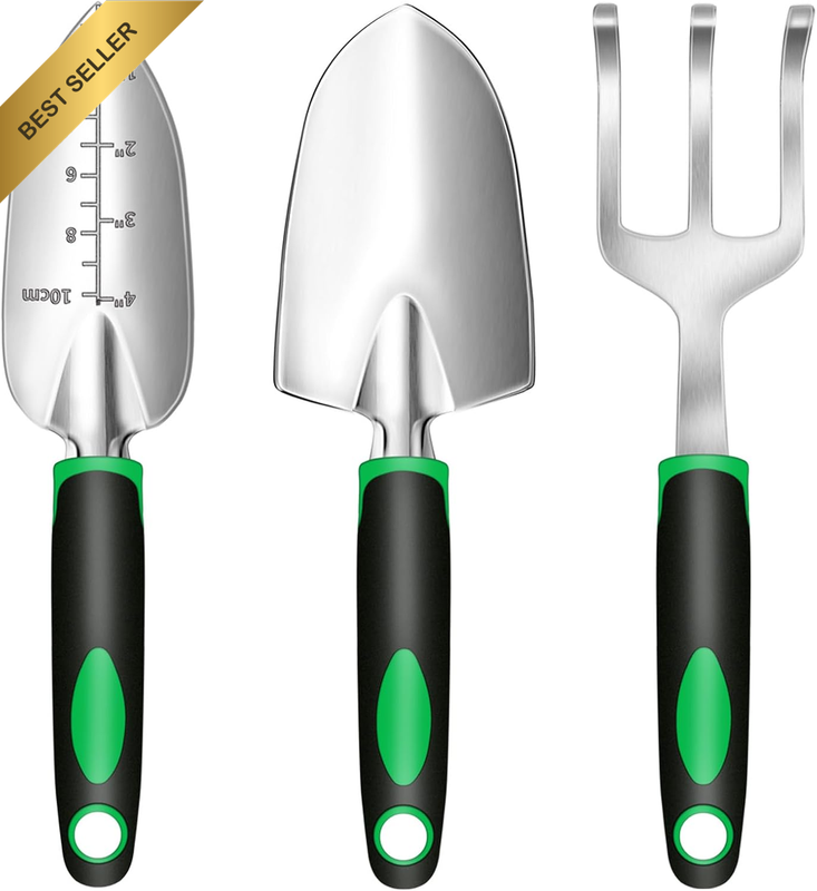 3 Pieces Garden Tool Set, Heavy Duty Gardening Tools Kit, Gardening Gifts for Wo