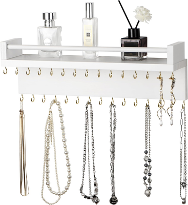 Zhithink Hanging Jewelry Organizer Hanger with 30 Hooks Wall