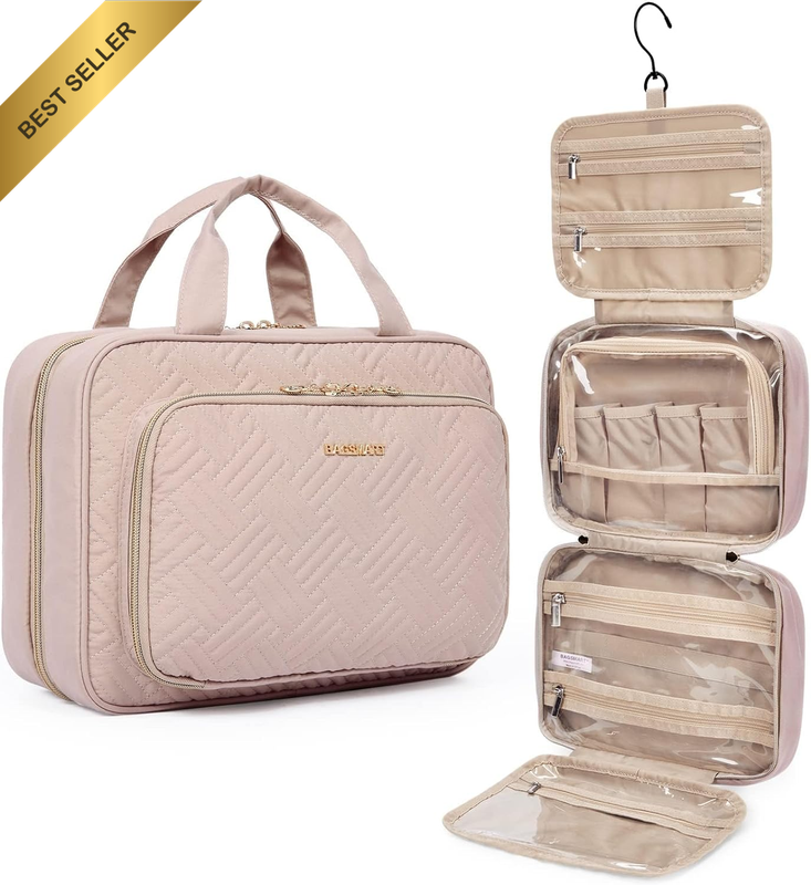 Toiletry Bag Hanging Travel Makeup Organizer with TSA Approved Transparent Cosme