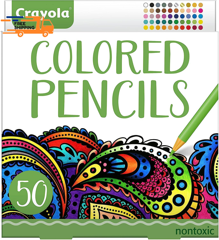 For Adults (50ct), Colored Pencil Set For Adult Coloring