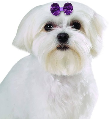 4 pc Aria Sequin Dog Bows