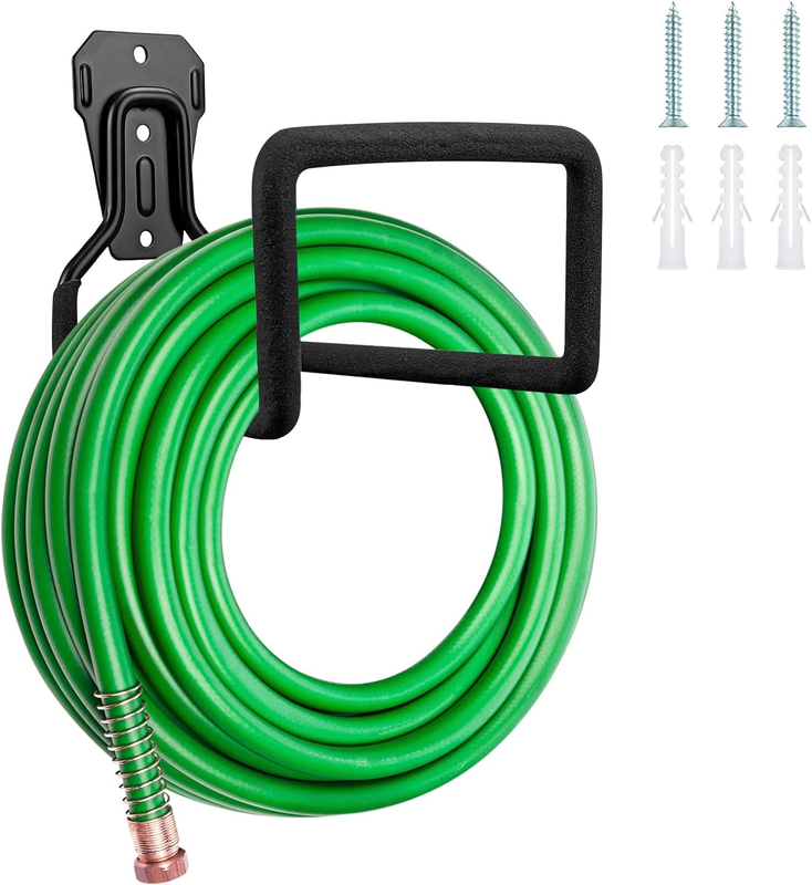 Holder Wall Mount,1pc Black Garden Hose Holder,water Hose Holders For Outsi