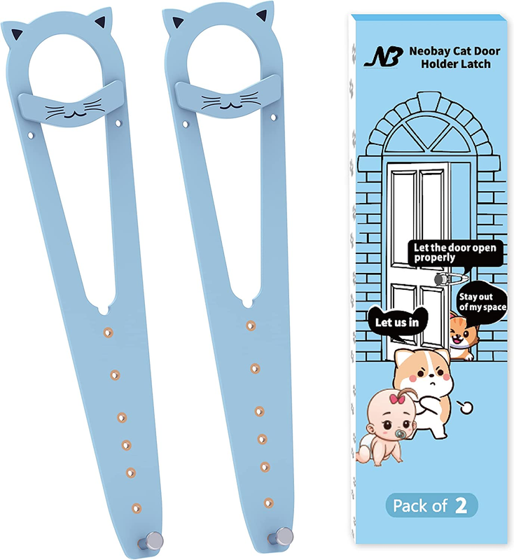 Cat Door Holder Latch, Larger Adjustable Flex Latch for Dog Proof Litter Box Whi