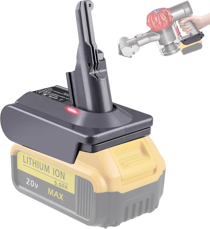 V8 Battery Adapter for Dewalt 20V Lithium Battery Converted to Replace for Dyson