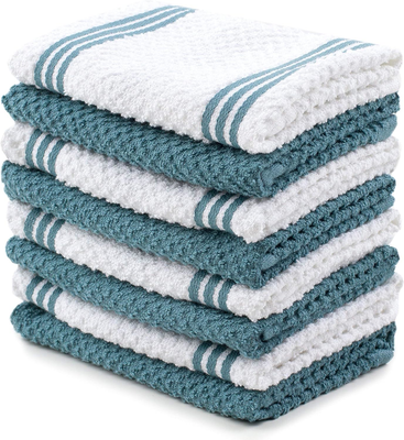 Sticky Toffee Cotton Terry Kitchen Dishcloth Towels, Reusable and Absorbent Clea