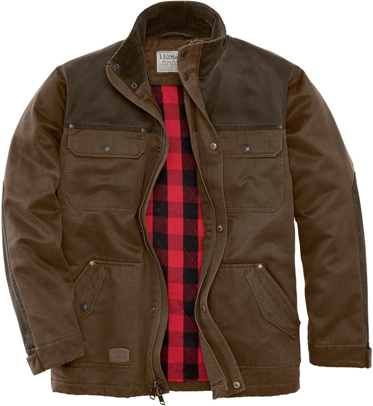 Legendary Whitetails mens Barn Chore Coat Vintage Work Jacket Waxed Cotton Water