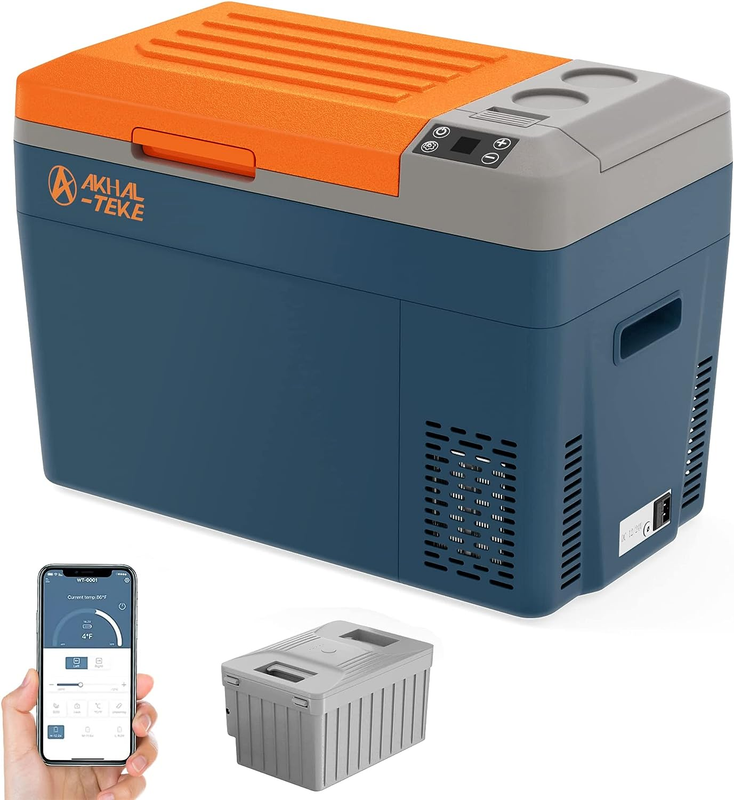 12 Volt Refrigerator, Rechargeable 24 Quart(23L)Portable Refrigerator Freezer(-7