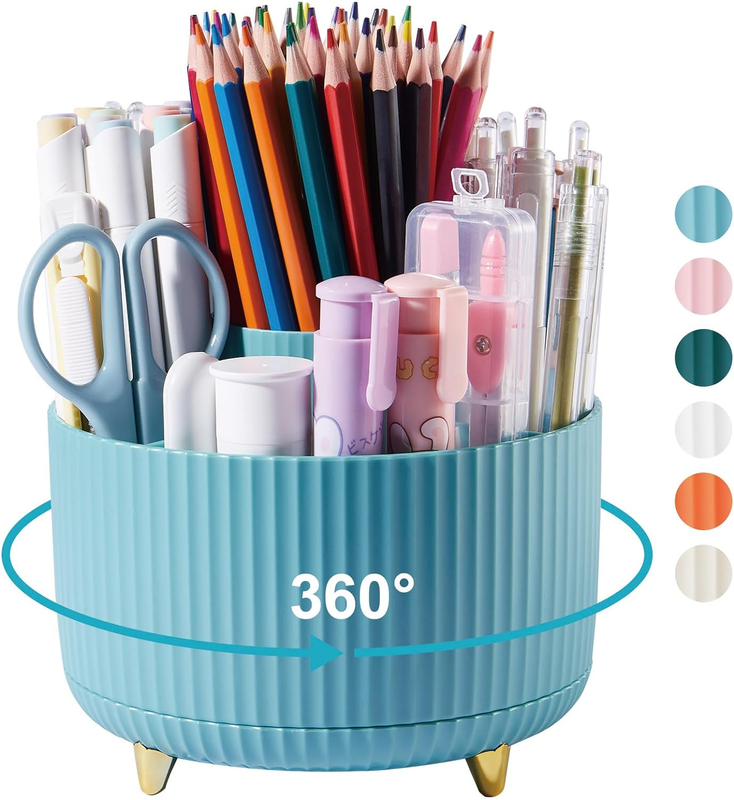 Holder, 5 Slots Pencil Holder For Desk Pencil Cup Mak