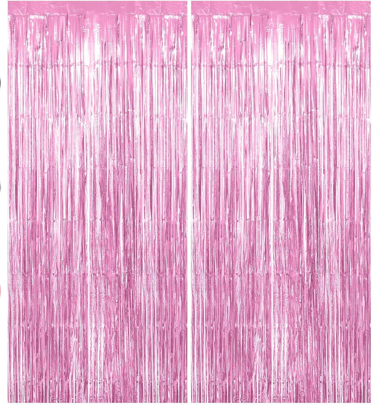 Foil Curtains, Photo Booth Backdrop Tinsel Curtain Streamer for Birthday Wedding