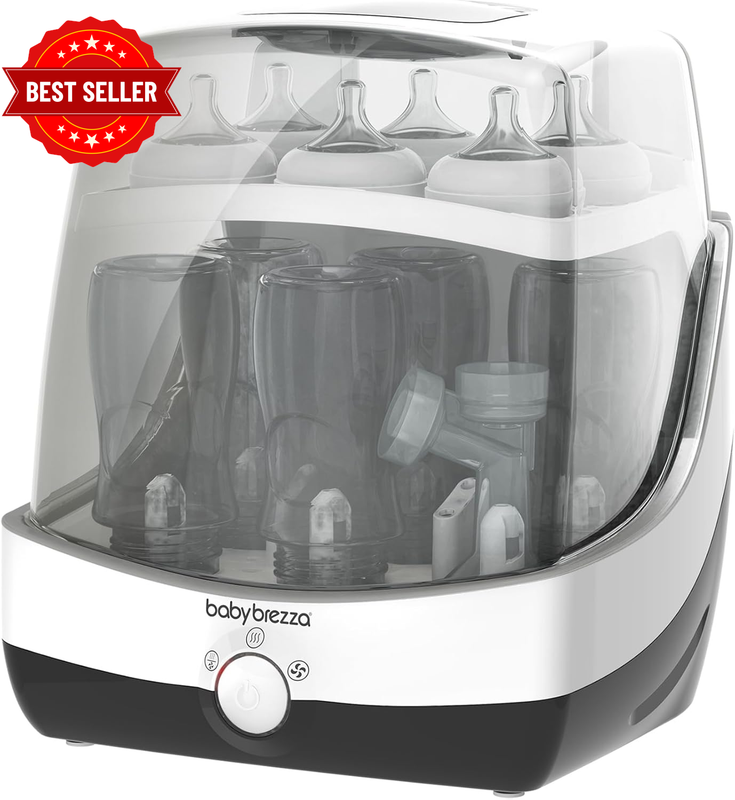 10 Minute Baby Bottle Sterilizer + Dryer - Superfast Electric Steam Sterilizatio