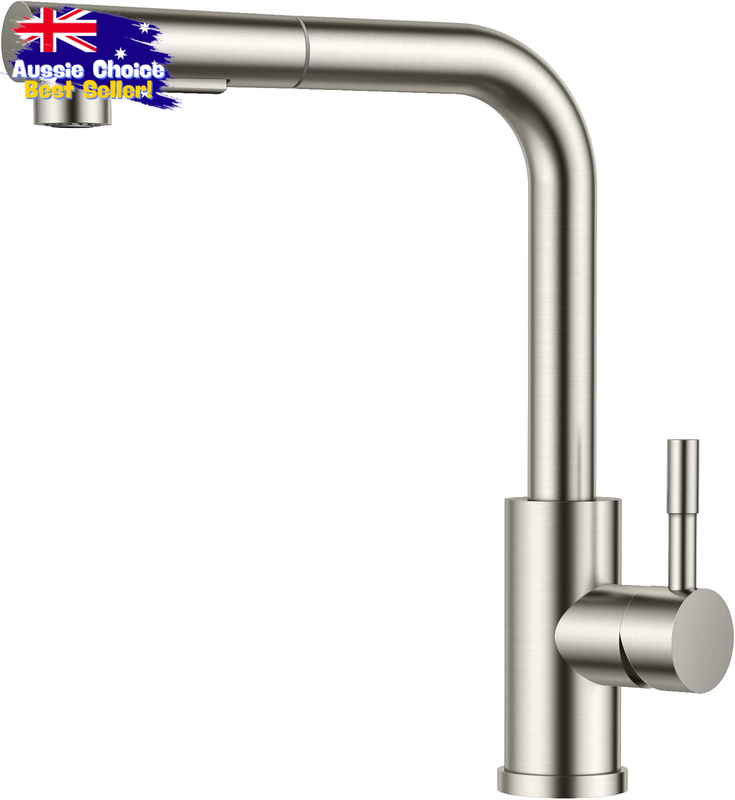 WELS Stainless Steel Kitchen Mixer Tap 360° Swivel Pull-Out Hose 2 Spray