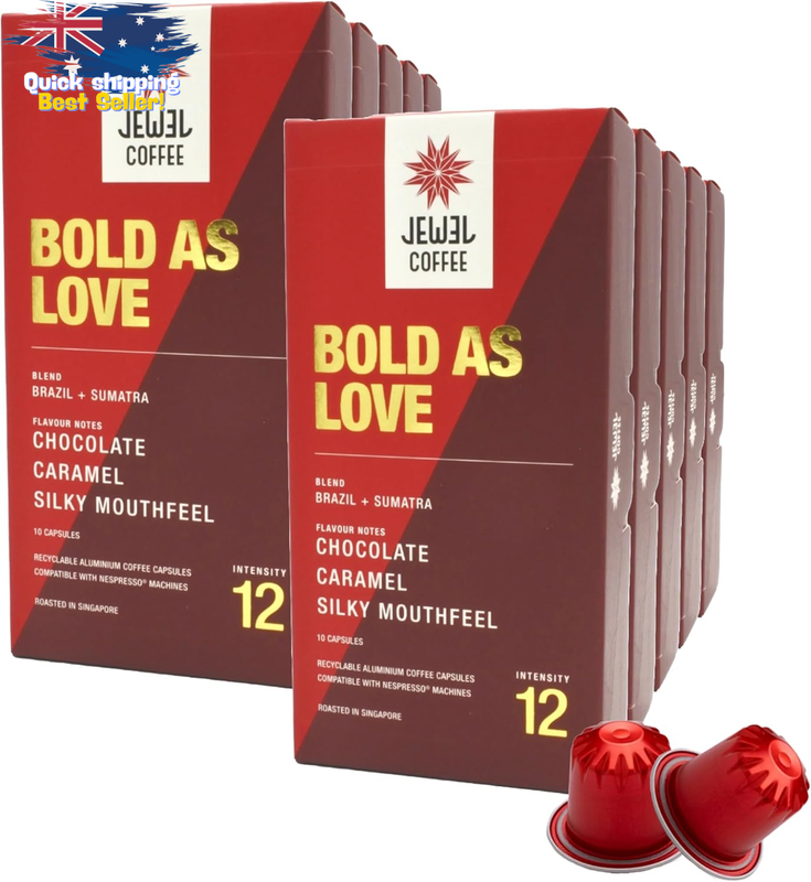 Bold as Love Espresso Pods, 10 Boxes - Chocolate Caramel, Nespresso Compatible