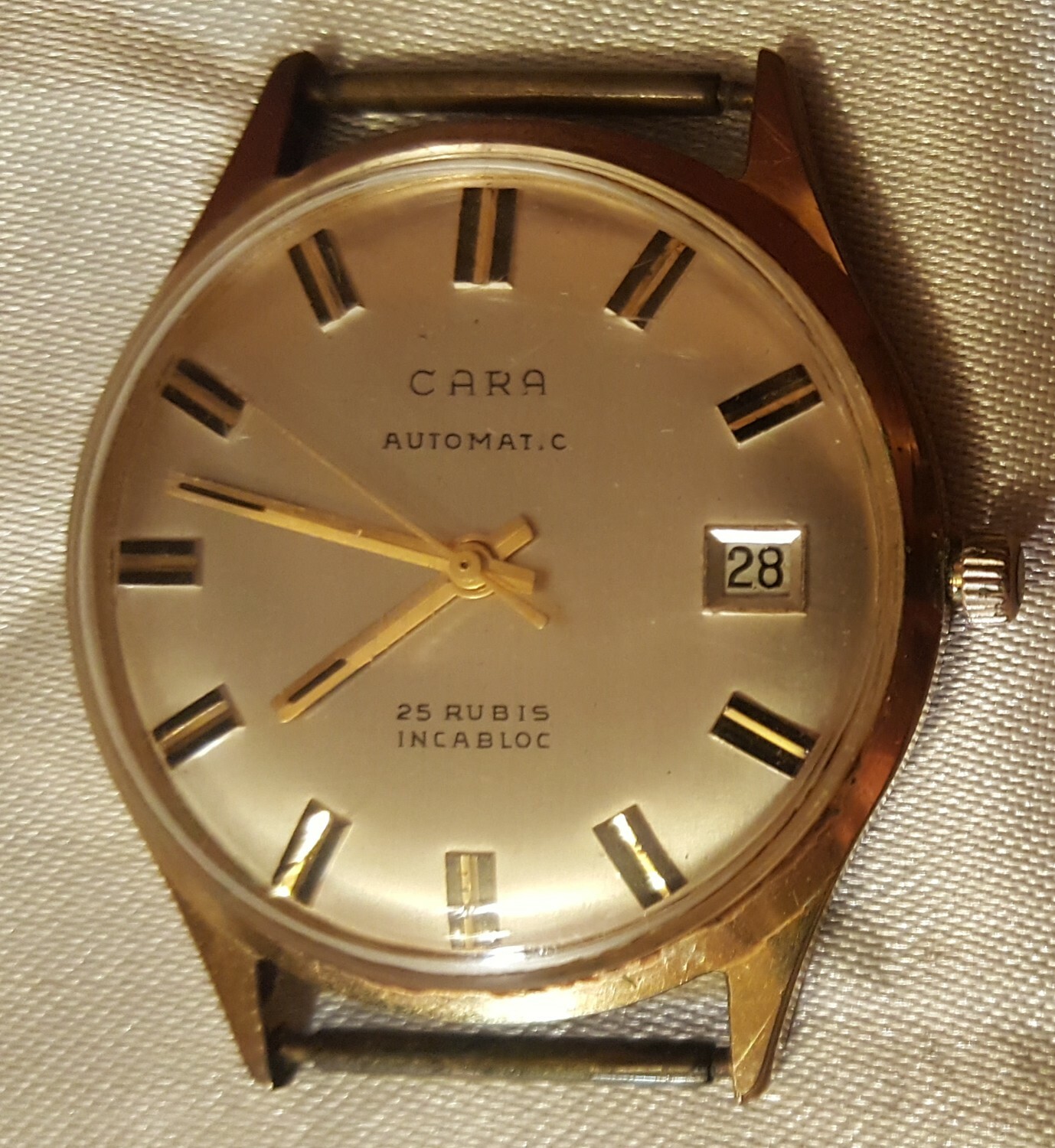 Vintage CARA 25 Rubis Jewels Incabloc Mechanical Automatic