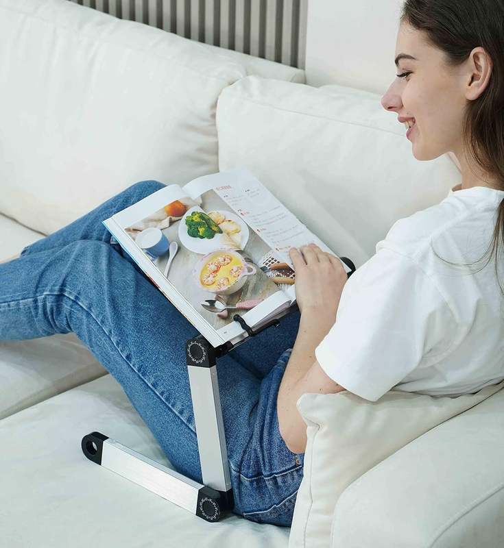 Extra Large Book Stand Adjustable for Bed Sofa, Multifunctional Laptop Holder wi