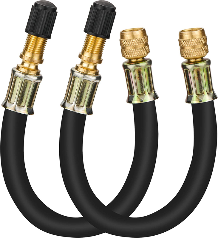 2 PACK Valve Stem Extenders 8.25 In Flexible Schrader Tire Valve Stem Extension