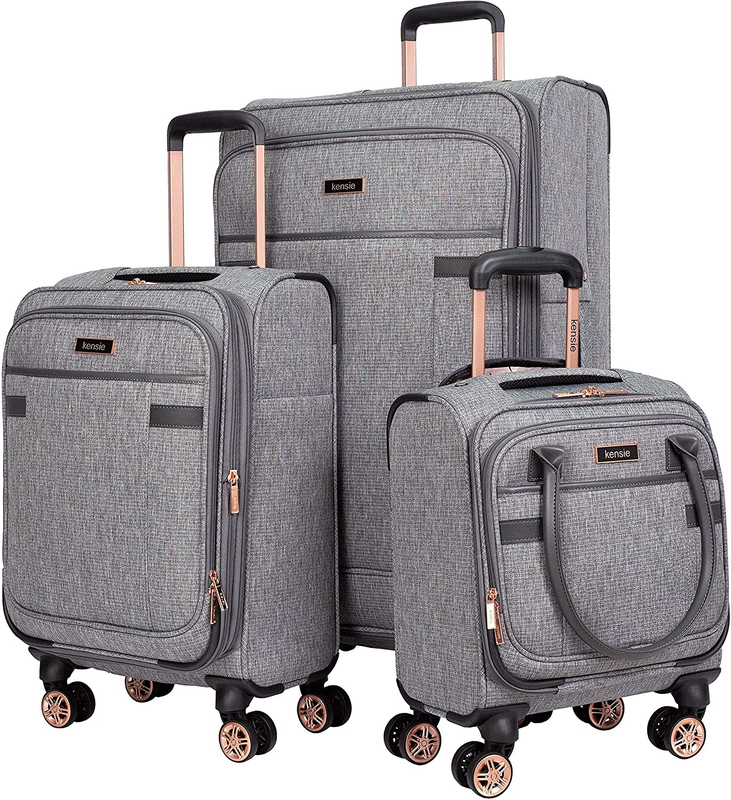 Women'S Hudson Softside Spinner Luggage, Heather Gray, 3-Pie