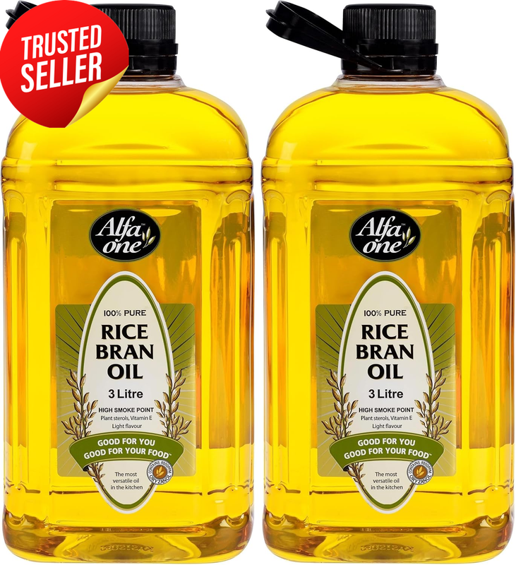 Oil Rice Bran 3 Litre (Pack of 2) Cooking