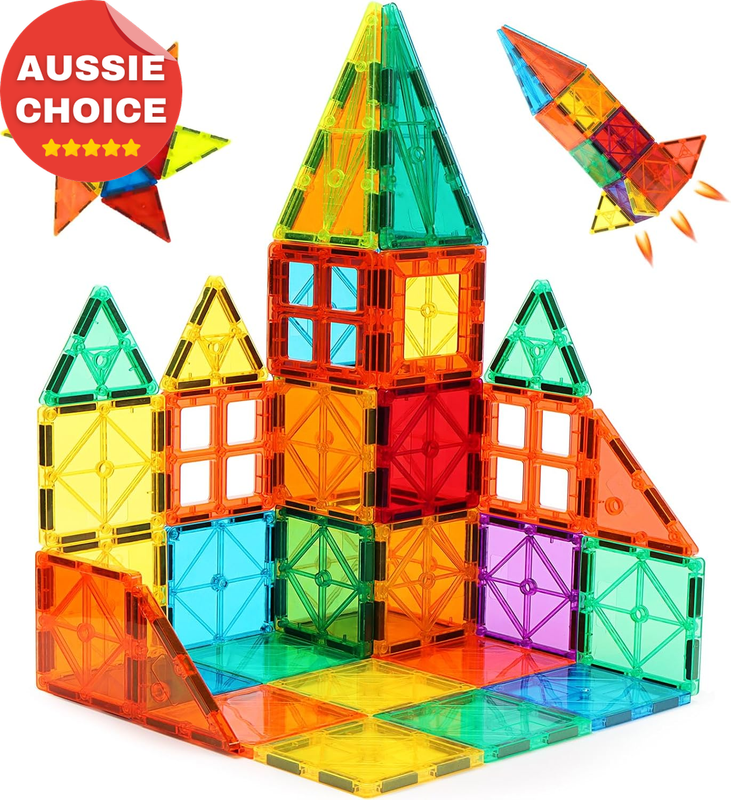 60 PCS Magnetic Building Tiles Set STEM Montessori Toy for Kids Boys Girls
