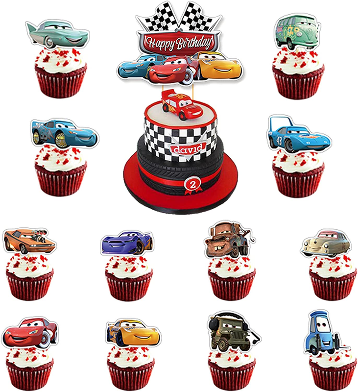 S Lightning Mcqueen Cake Topper And Cup Cake Topper For Kids