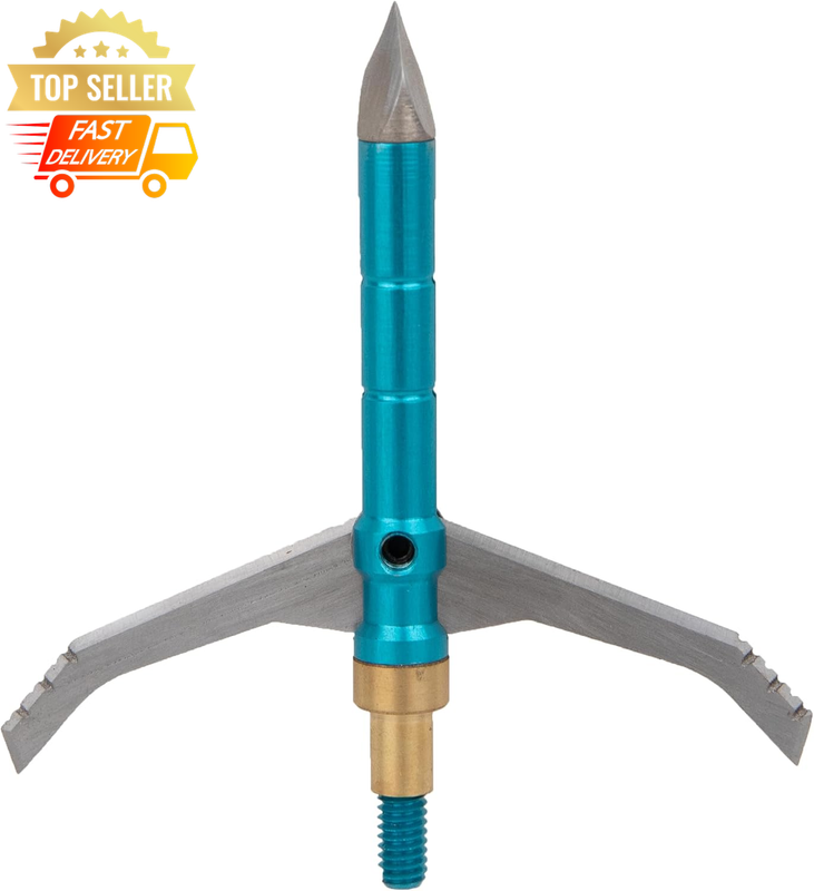 Great White Crossbow Broadhead, 2 Blade 100 Grain Broadhead, 3-Pack