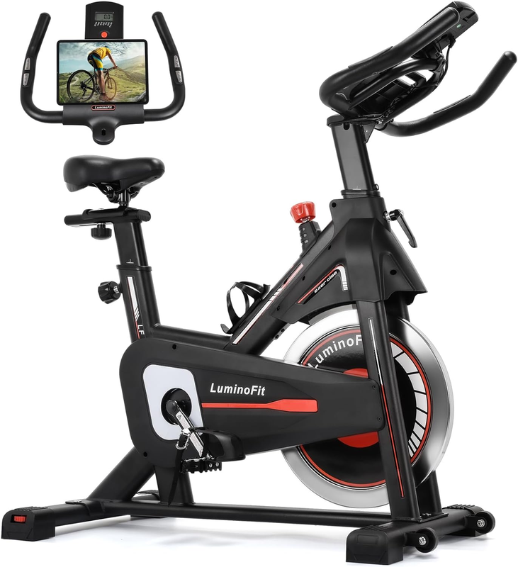 Exercise Bike for Home w/ 330Lbs Weight Capacity Indoor Silent Belt Drive System