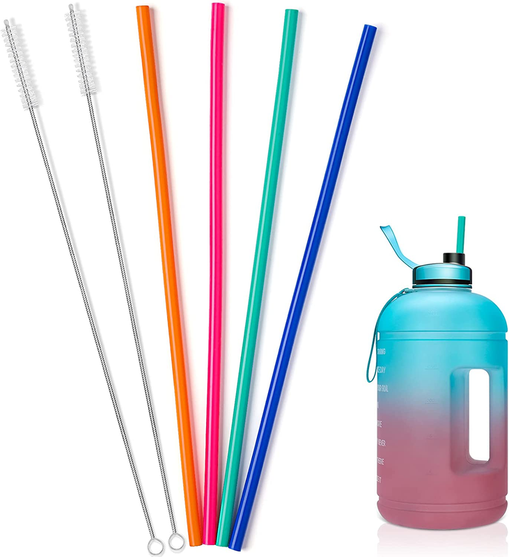４ Pack, Extra Long 15 Inch Reusable Silicone Straws for La