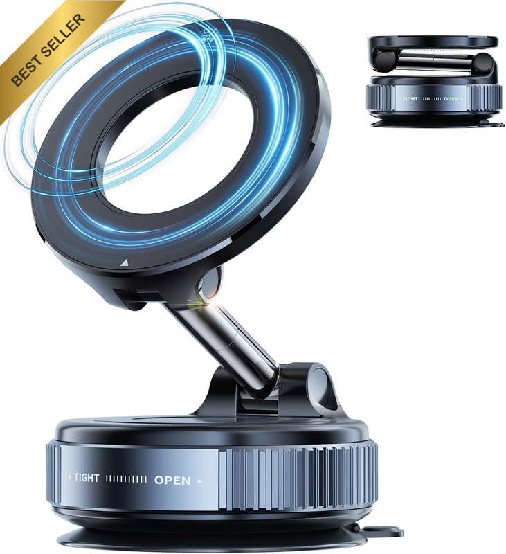 Vacuum Magnetic Phone Holder Car Mount 360° for Mirror Gym