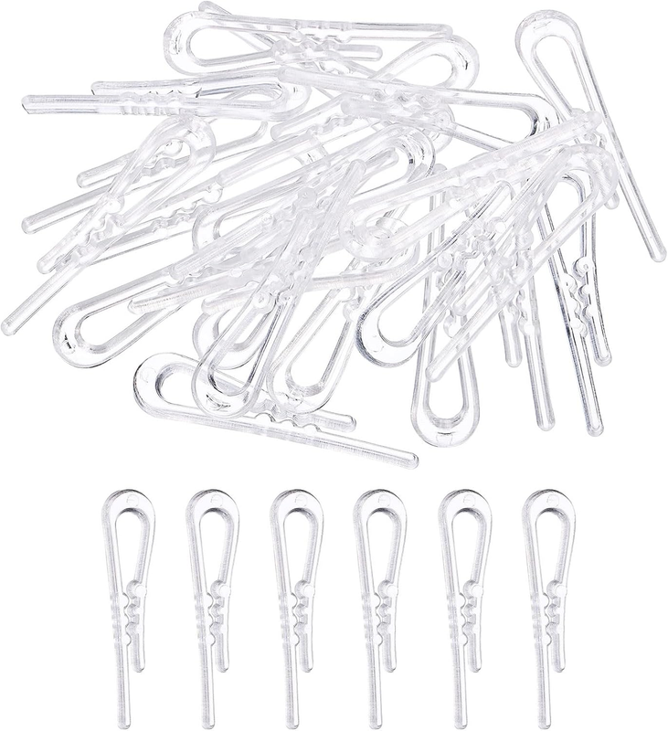Alligator Clip Shirt Clip Clothespins Teeth U Shape 400Pcs 1.57 Inch Clear