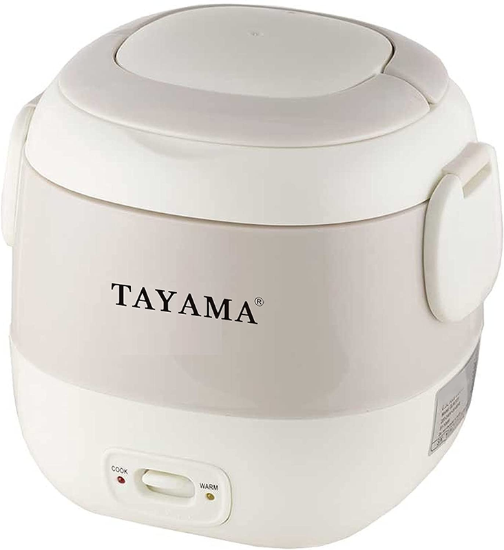 1.5 Cup Portable Mini Rice Cooker, White