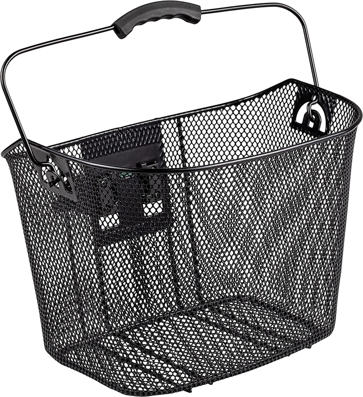 Bike Wire Basket, Easy Quick Release Handlebar Mount, Weatherproof, Fits Most Ad