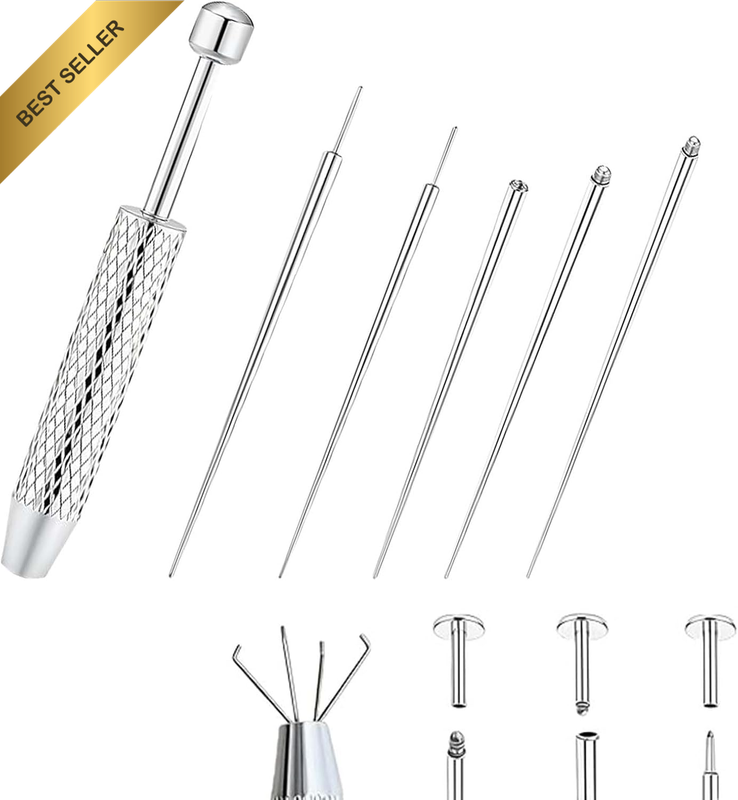 Piercing Tool Kit, Piercing Taper Insertion Tool, Piercing Tongs for Changing Je