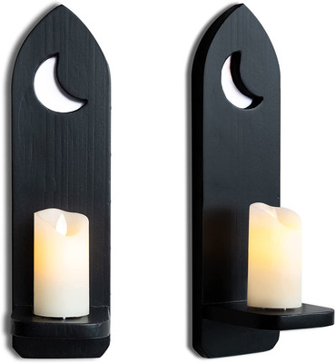 Gothic Candle Holders, Sconces Wall Decor Set of 2, Medieval Decor, Wall Mount F