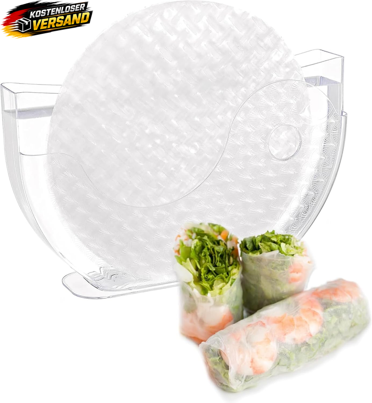 Reispapier Wasserschale 27 cm für Frühlingsrollen und Sommerrollen, lebensmittelecht